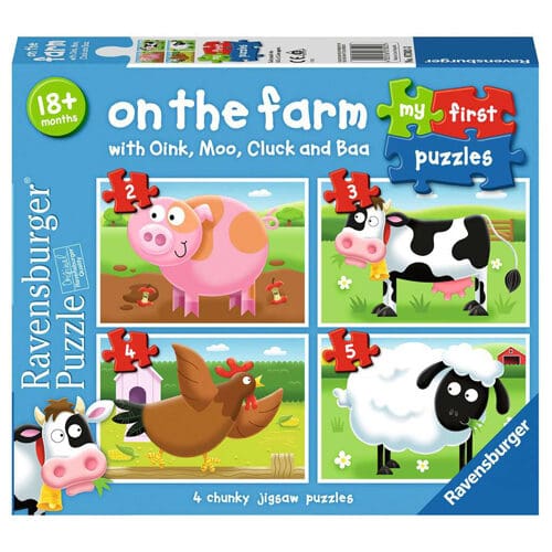 On the Farm My First Puzzles (2,3,4,5pc) - Pocket Puzzle Play