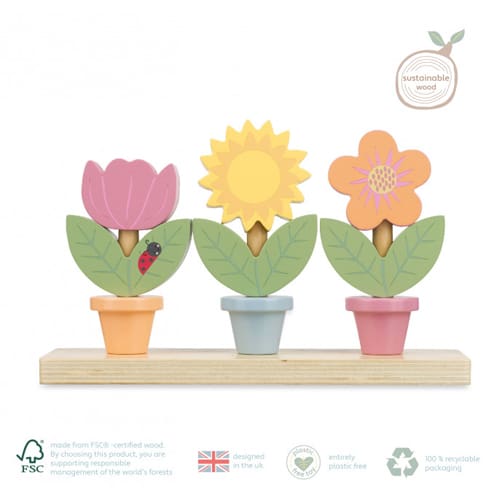 Stacking Flower Pots (FSC) - Desk Play Puzzle