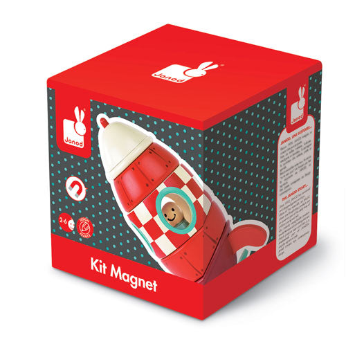 Magnetic Wooden Stacking Rocket - Nursery Play Pick