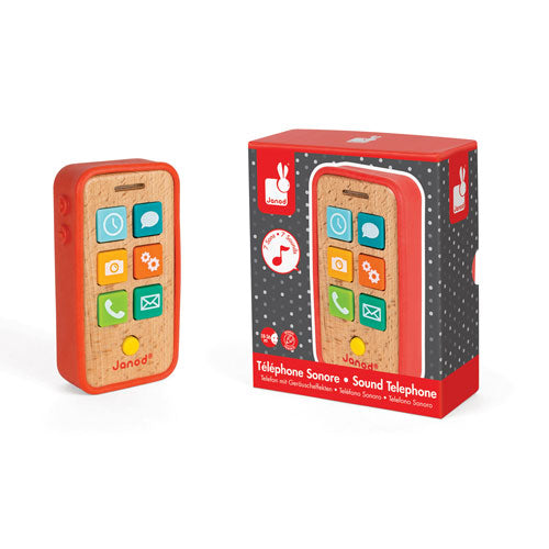 Wooden Mobile Telephone With Sounds - Family Game Night